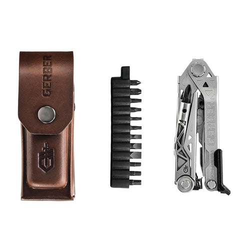 Gerber Gear Center-Drive Multitool: Pliers, Knife, and Precision Bit Set Ensemble