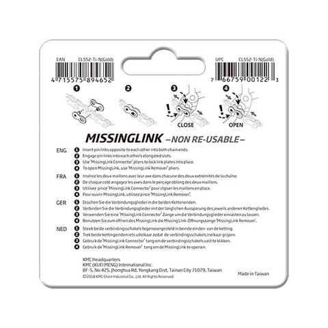 Chain Link KMC MISSINGLINK 9SPD 6.5MM Card of 2
