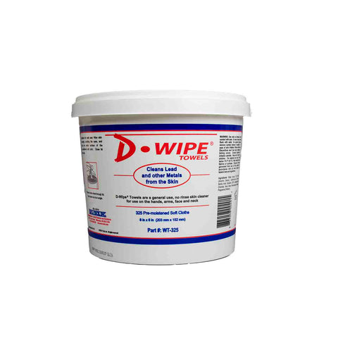 D-Wipe 8" x 6" Towel: 325 towels/tub WT-325 Case of 2 tubs